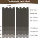 HolidayIdeas Outdoor Patio Curtains Waterproof with Rod Pocket 6 Panels 110x95 Inch- Weatherproof Balcony Outdoor Curtains for Apartments,Porch, Gazebo, Pergola, Sliding Glass Door, Cream