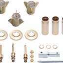 SENTO Bathtub and Shower 3 Handle Tub Trim Set for Sayco Faucets Bathtub Shower, 9B-3H, 9B-3C, 9B-5D, Easy Installation, Heavy Duty Metal, Satin Brass