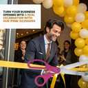 25" Grand Opening Scissors Pink Giant Scisors for Ribbon Cutting Ceremony Heavy Duty Pink Scissors Giants for Special Events Inaugurations and Ceremonies