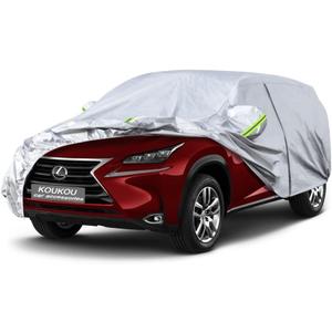Koukou 6 Layers Car Cover Custom Fit Lexus NX200t/300/300h from 2014 to 2025, Waterproof All Weather for Automobiles, Sun Rain Dust Snow Protection. (Ships from US Warehouse, Arrive Within 3-7 Days) (Silver)