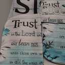 ALEXEX 4 PCS Blue Verse Shower Curtain Sets,Inspirational Quotes Bathroom Set with Shower Curtain and Rugs and Accessories,Butterfly Daisy Shower Curtain Bathroom Decor with 12 Hooks 72 X 72 in