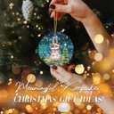 8 x Funny Cat Ornament 2025 Ceramic Holiday Decoration with Santa Hat Cat Tangled in Lights  Cute Pet Lover Gift  Rustic Farmhouse Xmas Tree Dcor