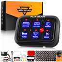 Auxbeam 6 Gang Switch Panel BC60, Universal Circuit Control Relay System Box with Automatic Dimmable On-Off LED Switch Pod Touch Switch Box for Car Pickup Truck UTV ATV Boat (Blue (No APP)