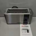 Mueller UltraToast Full Stainless Steel Toaster 4 Slice, Long Extra-Wide Slots for Bagels and Waffles, 6 Browning Levels, LED Display, Cancel/Defrost/Reheat Functions & Removable Tray, Kitchen Gadgets
