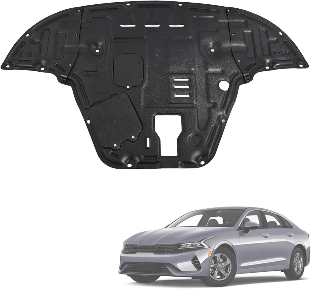 Engine Splash Shield Guard for KIA K5 2021-2025 - Heavy-Duty PVC Skid Plate for Radiator, Engine & Transmission - Easy Installation, Extended Coverage, Maintenance Holes & Ventilation Design