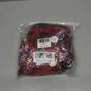 Women Two Piece Tankini Halter Padded Adjustable Drawstring Swimsuit with Boyshorts (Large, Red Flowers Print)