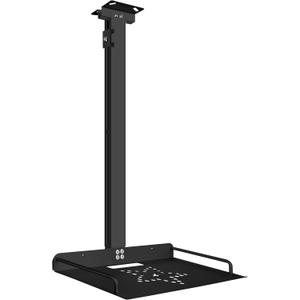 2-Be-Best Projector Ceiling Mount with Tray, 21 IN-37 in / 53.5CM-94CM Height Adjustable Projector Shelf Ceiling Tray Mount Upgraded Universal Long Black