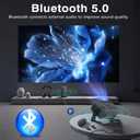 [4K Support & Electronic Focus] Projector with WiFi and Bluetooth, 4K 1080P Native Projector Keystone & Zoom, 20W Speaker, 180Adjustable Portable Projector for Phone, Laptop, Bedroom, Outdoor