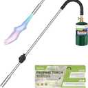 Weed Torch Propane Burner,Blow Torch,33" Long Arm Flame Thrower,Weed Burner with Self Igniting and Rubber Handle for Outside Weeding,Roofing,Charcoal Starter(Fuel Cylinder Not Included)