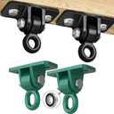 BETOOLL Black Heavy Duty Swing Hangers 2 Packs and Bearing Swing Hangers Green 2 Packs