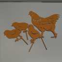 TT & MM Chicken Gifts for Women/Men,Chicken Metal Decorative 4 Pcs Garden Stakes,Hen/Chicks Silhouette Statues for Yard Art,Backyard,Patio,Lawn Ornaments,Outdoor Decor