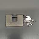 Britanium BRP74 [Armoured] High Security Padlock - [Anti Drill Cylinder] - Heavy Duty Lock for Storage Unit with 0.67 Shackle Clearance, Motorbike, Shed & Garage Silver