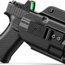 MUNALO IWB Holster Compatible with Glock 43X MOS and 43X Rail with Streamlight TLR-7 Sub/TLR-7 X Sub Light - Concealed Carry Holster with Optic Cut, Appendix Inside Waistband (Right Hand) (Black)
