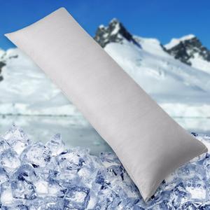 HOMFINE Cooling Pillowcase Body Size - Double Side Q-Max 0.439 Cooling Fiber for Pillow Protector, Breathable Long Cold Pillow Cover for Hot Sleeper Night Sweat, Hidden Zipper, 1 Pack (20"x54", Grey)
