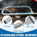 SafBbcue 7583 Cast Iron Cooking Grates 41862 Grill Burner for Weber Q200 Q220 Q2000 Q2200 396000 396001 566002 53060001 Grills, 21.5" Grill Grids Grates 20.5" Burner Tube Kit for Weber 7645 60041