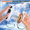 Rechargeable Hand Warmer 2 Pack, LED Display & 4 Levels, Ultrathin Electric Hand Warmers Portable USB Pocket Heater Fits Gloves for Hunting Essentials, Camping, Raynauds, Gifts for Christmas