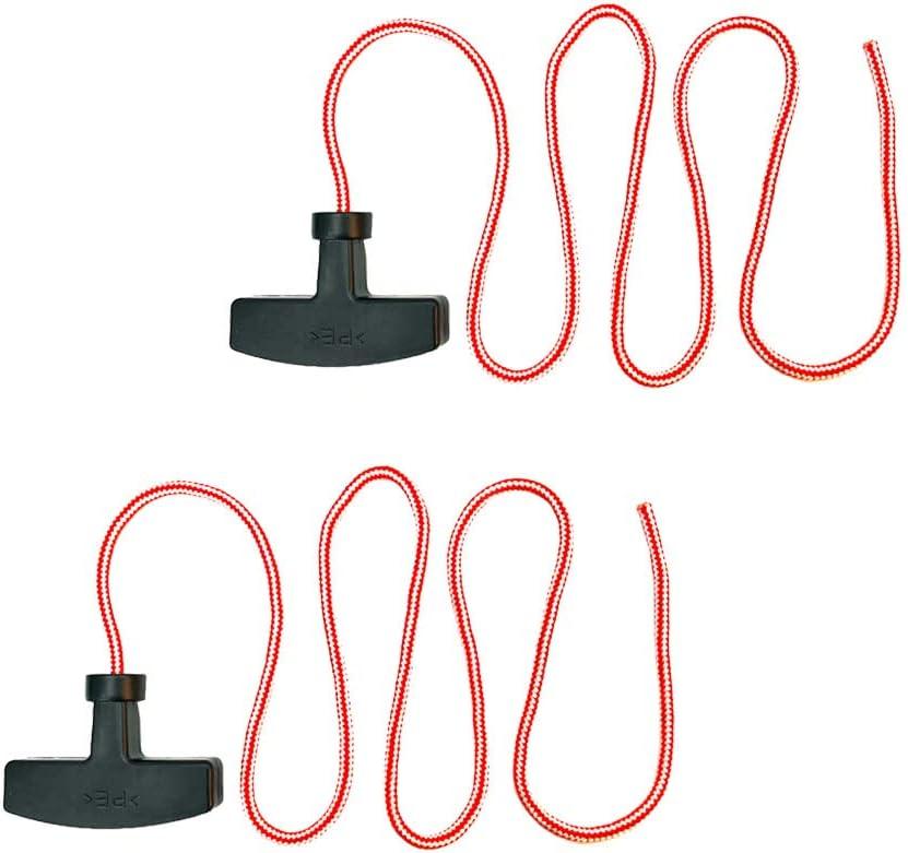 Garage Door Emergency Release Pull Cord with Handle Garage Opener Rope Puller, Attic Ladder Pull Down Cord - Pack of 2