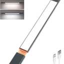 EZVALO Under Cabinet Lighting, 2200mAh Rechargeable Battery, 76 LEDs Dimmable Closet Lights, 3 Color Temps, Motion Sensor Light Indoor for Kitchen, Closet (1pc, Space Gray)