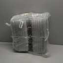 200 Pack Clear Clamshell Take Out Tray 6 x 6 x 3.15 Inch Plastic to go Containers, Disposable Takeout Hinged Boxes with 200pcs Hand Made Tags for Dessert, Cakes, Salads, Hamburger, Sandwiches