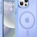 Newfuture Upgraded Magnetic for iPhone 15 Pro Max Case [Compatible with Magsafe] [Mil-Grade Protection], Pocket-Friendly, Slim Translucent Phone Case Cover for iPhone 15 Pro Max 6.7", Blue