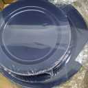 50 PCS Blue Plastic Plates Heavy Duty Navy Blue Plates Disposable include 25 Dinner (10.25") & Dessert/Salad (7.5") for Birthday, Wedding, Graduation