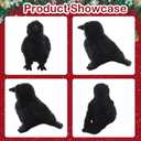 1 PCS Realistic Crow Plush, Black Crow Stuffed Animal Plush 9.84'' | Realistic Raven Prop, Soft Raven Stuffed for Christmas Birthday Gifts Halloween Party Home Decor