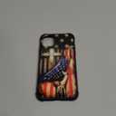 DAIZAG Compatible with iPhone 11 Case,All-Round Protection Shockproof Anti-Scratches TPU Cover,Cases for Man Woman-Wooden Cross Power American Flag