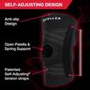 MUELLER Sports Medicine Self Adjusting Knee Brace for Men and Women, Knee Stabilizer for Compression and Pain Relief Support, Ideal for Arthritis, Sprains, Black, One Size (Black)