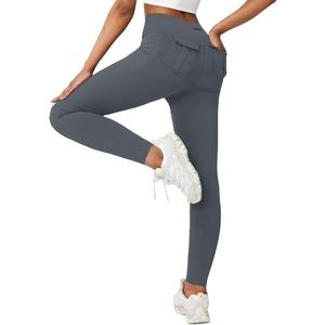 Casei Cargo Leggings with Pockets for Women Tummy Control Stretchy Soft Yoga Pants for Hiking Workout Drawstring Legging S
