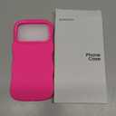 ORNARTO for iPhone 17 Pro Case 6.3", Wavy Liquid Silicone Shockproof Drop Protection Cover with Camera Control Button, Skin-Friendly Microfiber Lining  Hot Pink