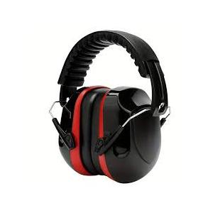 Noise-Cancelling Ear Muffs, 34dB SNR, Black Over-the-Head Hearing Protection with Soft Ear Cups and Adjustable Headband - Ideal for Industrial, Construction, and Music Environments, Noise Reduction H