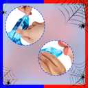 Spider Themed Birthday Balloons Set, 47in Giant Foil Spider Web & 4pcs Star & 4pcs Round Red Blue Balloons Ideal Birthday Cartoon Theme Party Decorations and Favors(Number 4)