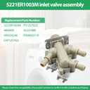 5221ER1003M Water Inlet Valve Assembly compatible with lg, kenmore washer WM3700HWA, WM3700HVA,79641782710, 79641782810 etc. Replace 4869495, AP6334246, EAP12579227, PS12579227, ALG51888, PD00050119