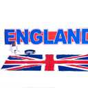 SIFRIMANIA England Team 4 Piece Fan Set Fleece Scarf Multifunction Bandana Silicone Bracelet and Face Paint Soccer Accessories for International Football Event Game Day