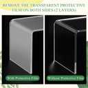 RattanView 2 Pcs 19 x 8 x 7 Inch Large Acrylic Riser Display Stands, 8 mm Extra Thick Heavy Duty Acrylic Shelf Riser for Monitors Bread Machine Cabinet Collectibles Jewelry Display Shoes Store (Clear)