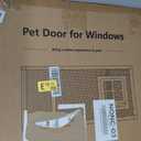 Ventilated Pet Door for Window, Fits 32"-38" Width Window, 2-Min Install | Aluminum Frame + Stainless Steel Mesh | Breathable Bug-Proof | Magnetic Closure Window Cat Door, Cat Door for Window Insert