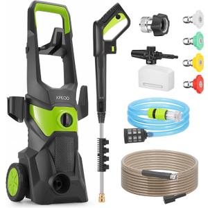 Electric Pressure Washer 2200 PSI 1.6 GPM Power Washer with 4 Different Pressure Tips, 33FT Hose, 36FT Power Cord,High Pressure Cleaning Machine with Foam Cannon for Cars/Fences/Driveways/Patios