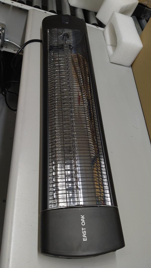 EAST OAK Electric Patio Heater | 1500W Wall Mounted Infrared Heater for Outdoor, Garage, Backyard, Restaurant | 24H Timer, IP65 Waterproof | 3 Heat Levels & Overheating Protection | Black