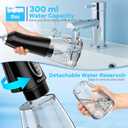 H2ofloss Water Dental Flosser Teeth Pick -Portable Oral Irrigator with 5 Modes, Rechargeable IPX7 Waterproof Orthodontic Teeth Cleaner Pick Cordless for Home Travel-300ml Water Tank