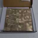 MOFIT Backsplash Tile for Kitchen Peel and Stick Stone Matte Finish,Bathroom Tiles Stickers 3D Wall Panel Linear Mosaic Marble Backsplash Waterproof(10sheets,Beige Gold)