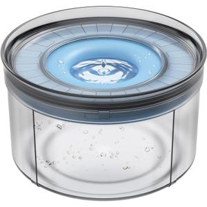 1Gallon No Spill Dog Water Bowl-3.8L Large Capacity, BPA-Free, Anti-Splash & Anti-Digging Design with Non-Slip Base, for Messy Drinkers (Blue)