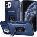 Magnetic Case for iPhone 11 Pro Max, Phone Case iPhone 11 Pro Max,iPhone 11 Pro Max Case with Camera Cover & Kickstand Military Grade Shockproof Cover for iPhone 11 Pro Max Blue
