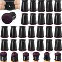 24 Pcs Chair Leg Floor Protectors for Hardwood Floors Silicone Covers to Protect Wood Tile Floors Scratches Felt Pads Furniture Leg Caps No Noise (Fit:0.5"-0.89")