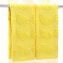 2 Pcs Lemon Hand Towels for Bathroom Decor 100% Cotton Jacquard Weave Soft Absorbent Dish Washcloth Yellow Bath Towel for Bathroom Kitchen Tropical Gifts, 14 x 29 Inches