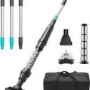 Handheld Pool Vacuum for Above Ground Pool, Cleans Hot Tubs,20 Gallons/Min Powerful Suction & Lightweight,90 Mins Running Time, Comes with Storage Bag, Ideal for Cleaning Debris and Sand,Black