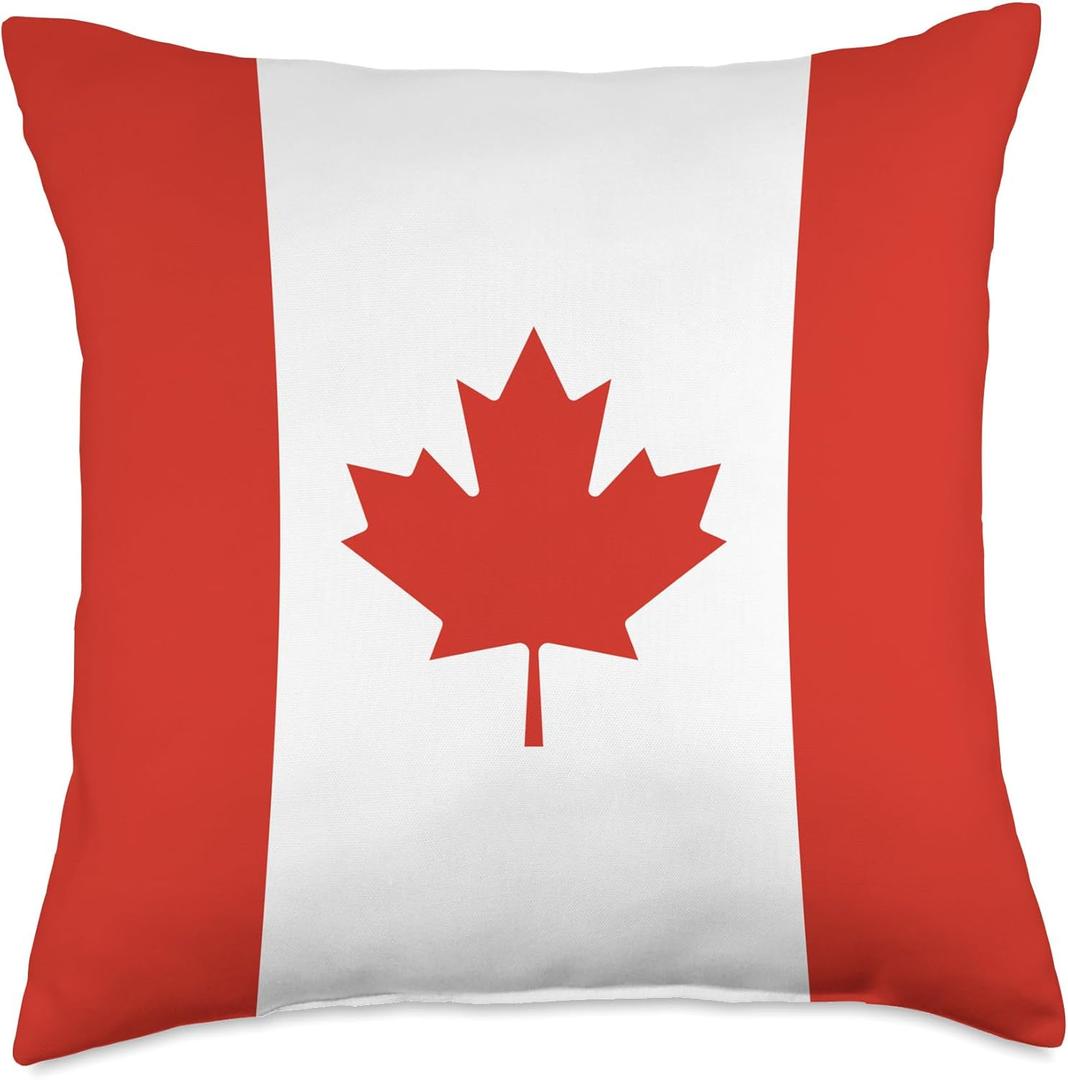 Canada Flag Canadian Flag Throw Pillow (18x18)