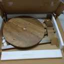 VASAGLE MAEZO Collection - Side Table, 2-Tier Small Round End Table, Nightstand with Tapered Legs, Curved Transitions, for Small Spaces, Living Room, Bedroom, Rustic Walnut ULET283T41