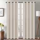 H.VERSAILTEX Blackout Curtains 84 inches Long for Living Room Thermal Insulated Room Darkening Window Treatment Panels Drapes Light Reducing Curtains for Bedroom, 2 Panels, 52" W x 84" L, Natural