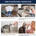 2 Bottles Cat Deterrent Spray Natural, Non-Toxic Anti-Scratch Spray for Cats & Kittens Indoor & Outdoor Pet Training Aid Furniture & Carpet Protector (Blue, M)