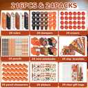 216Pcs Basketball Stationery basketball Theme Gifts Birthday Supplies Team Gift Goodie Bags Stuffer Pencils Classroom games Rewards School Office Supplies basketball